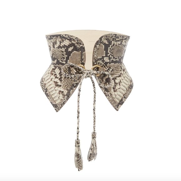 Zimmermann Accessories - Zimmermann Snakeskin Corset Belt XXS